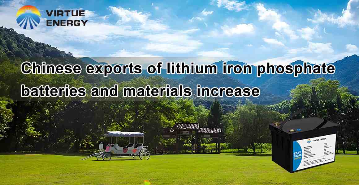 Chinese exports of lithium iron phosphate batteries and materials increase